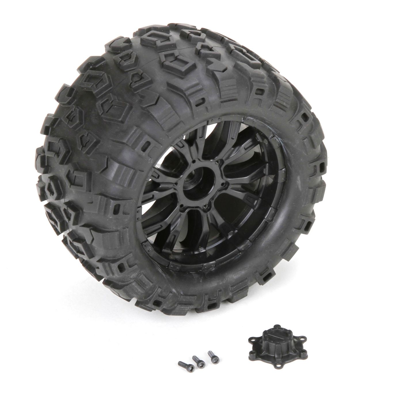 Losi Wheel and Tire Mounted (2): TEN MT (Z-LOS43010)