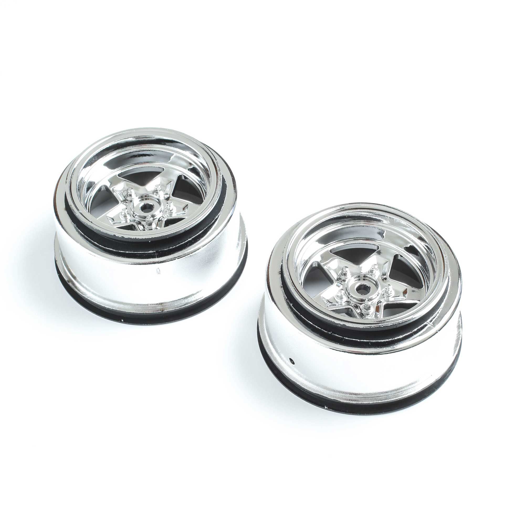 Losi Rear Wheel, Chrome (2): 22S Drag (Z-LOS43046)