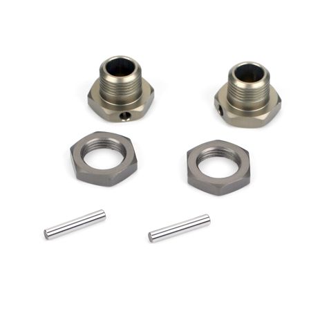 Losi Wheel Hexes (Pr) Hard Anodized: 8B,8T (Z-LOSA3530)
