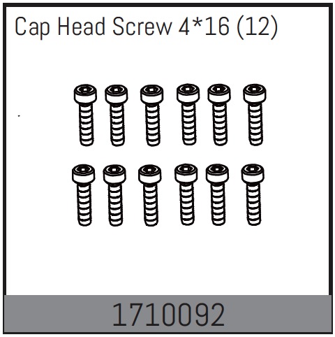 Absima Cap Head Screw 4*16 (12) ( AB 1710092)