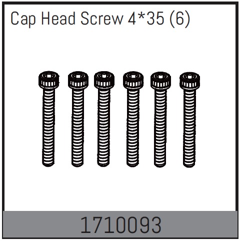 Absima Cap Head Screw 4*35 (6) ( AB 1710093)