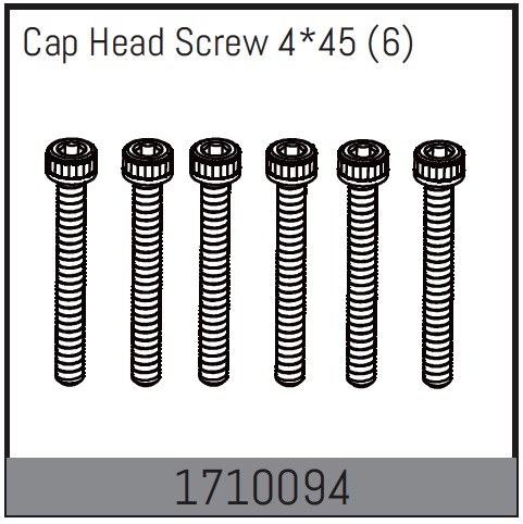 Absima Cap Head Screw 4*45 (6) ( AB 1710094)