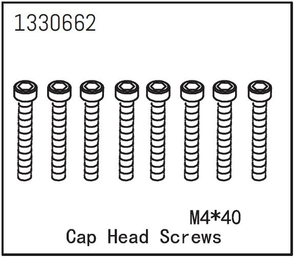 Absima Cap Head Screws M4*40 (8) ( AB 1330662)