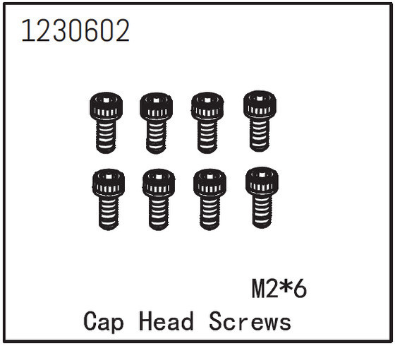 Absima Cap Head Screw M2*6 (8) ( AB 1230602)