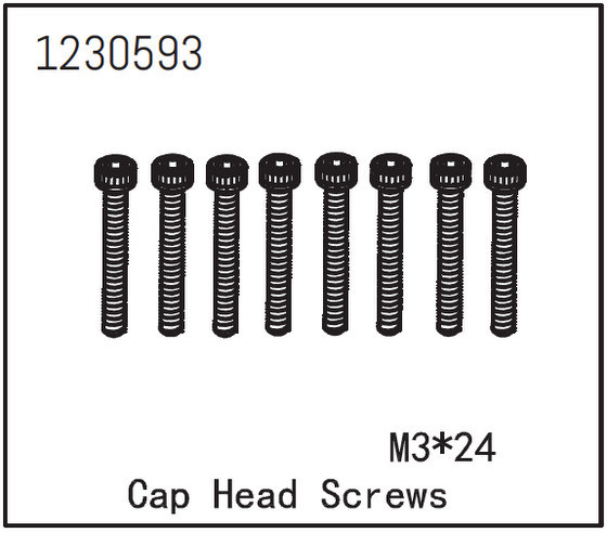 Absima Cap Head Screw M3*24 (8) ( AB 1230593)