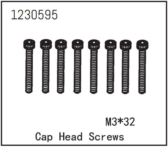 Absima Cap Head Screw M3*32 (8) ( AB 1230595)