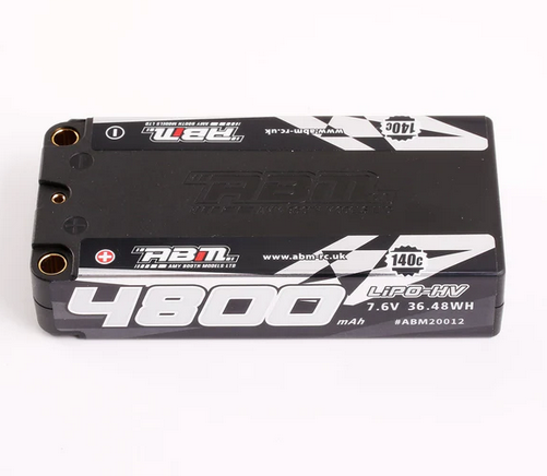 ABM-RC 4800 LCG Shorty 7.6v Lipo-HV 140c 5mm connectors (ABM20012)