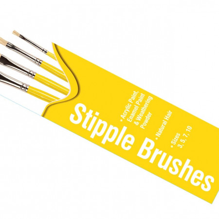 Humbrol Stipple Brush Pack Natural Hair 3,5,7,10 (AG4306)