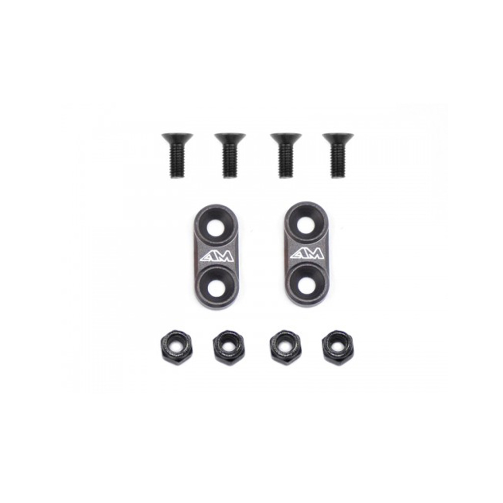 Arrowmax 1/10 On-Road Alloy Wing Mounts - Grey (AM030105)