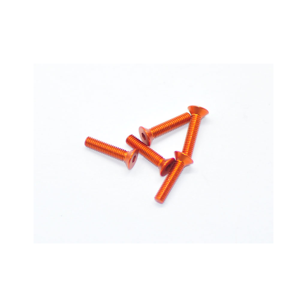 Arrowmax Alu Screw Allen Csk M3 x 14 Orange (5) (AM14CS3014O)