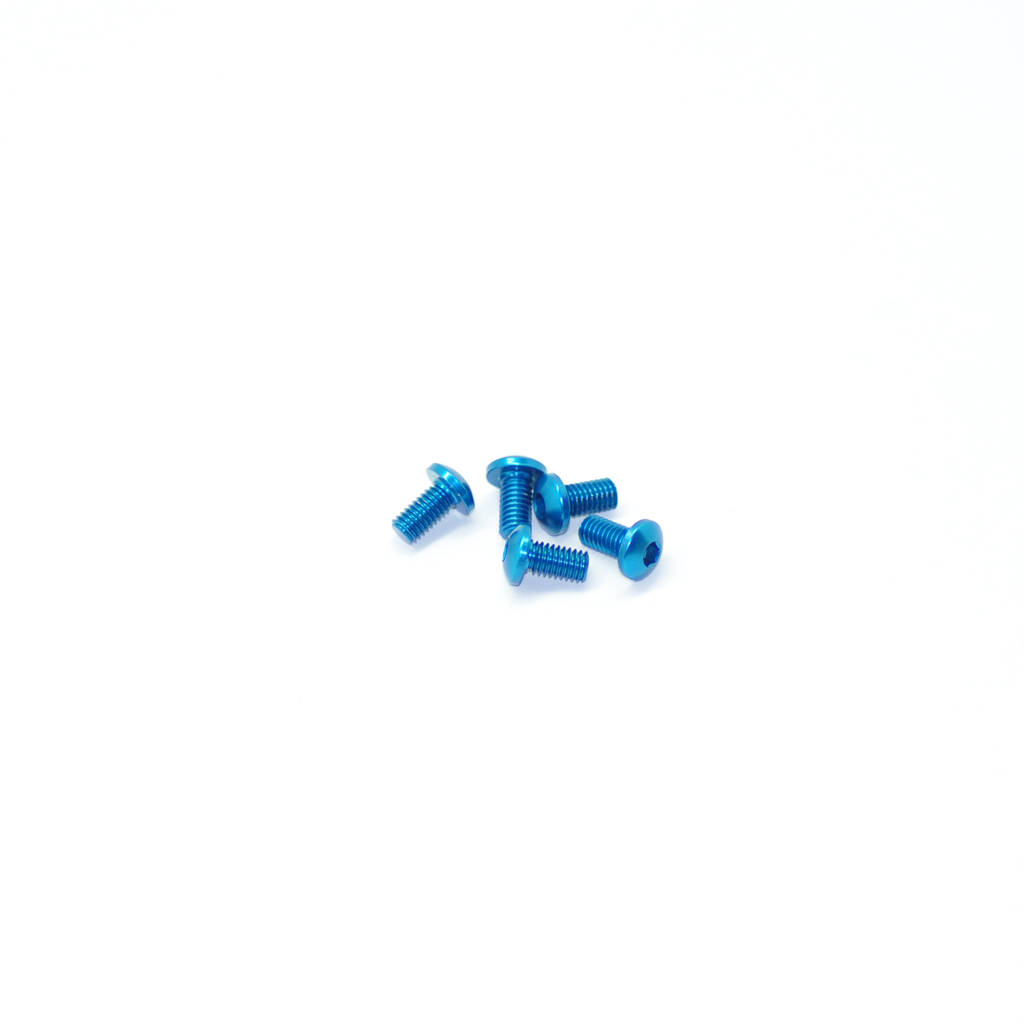 Arrowmax Alu Screw Allen Roundhead M3 x 6 Blue (5) (AM14RH3006B)