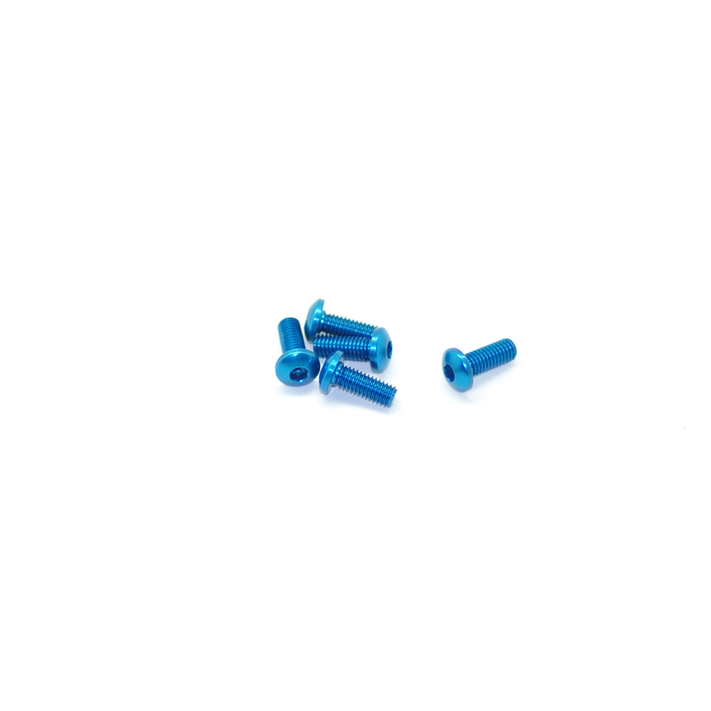 Arrowmax Alu Screw Allen Roundhead M3 x 8 Blue (5) (AM14RH3008B)