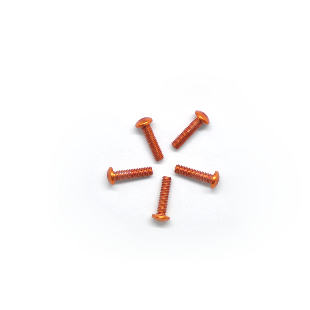 Arrowmax Alu Screw Allen Roundhead M3 x 12 Orange (5) (AM14RH3012O)