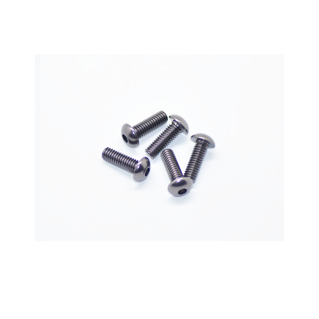 Arrowmax Alu Screw Allen Roundhead M4 x 12 Grey (5) (AM14RH4012G)