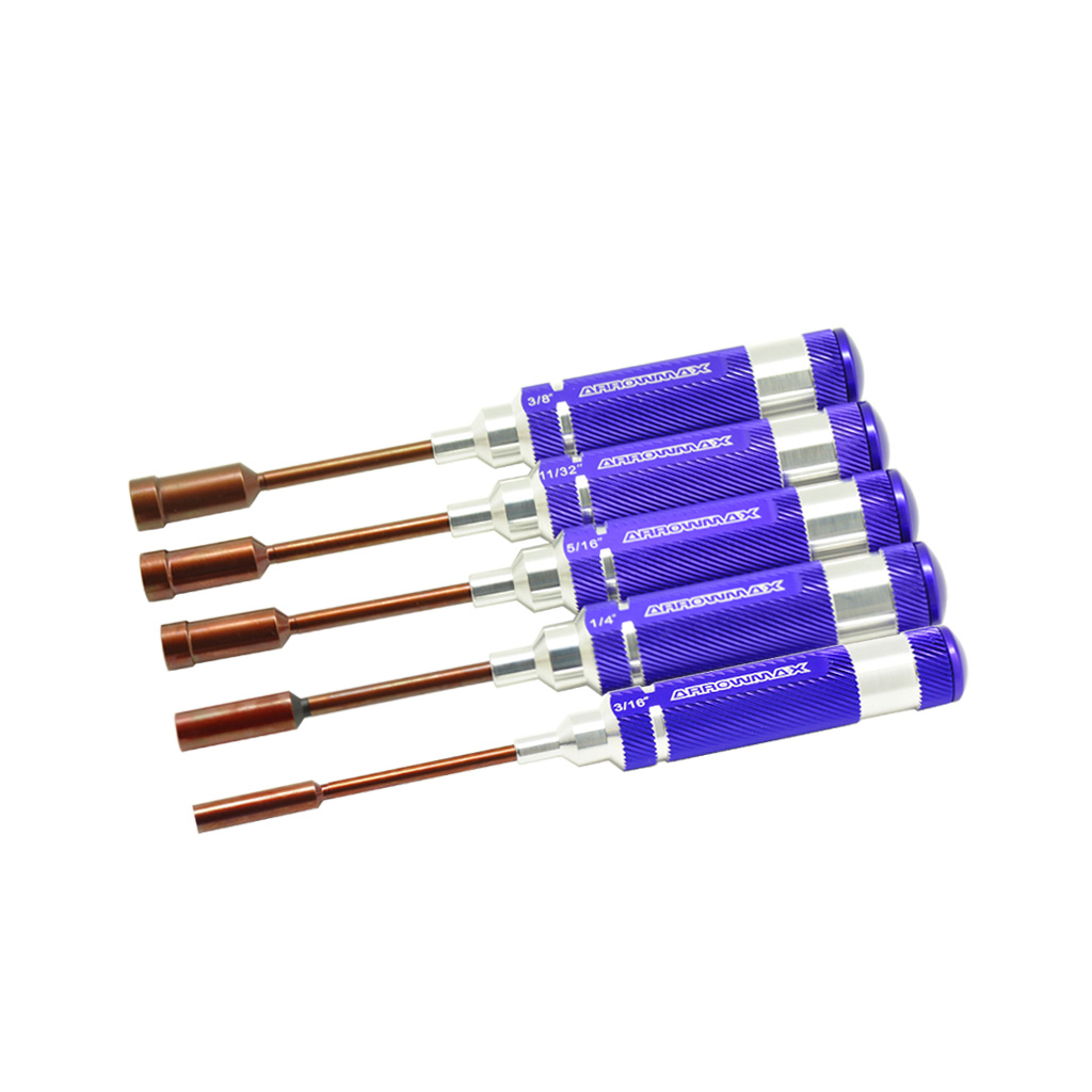 Arrowmax Nut Driver Set 3/16; 1/4; 5/16; 11/32 &amp; 3/8x100m (AM158801)