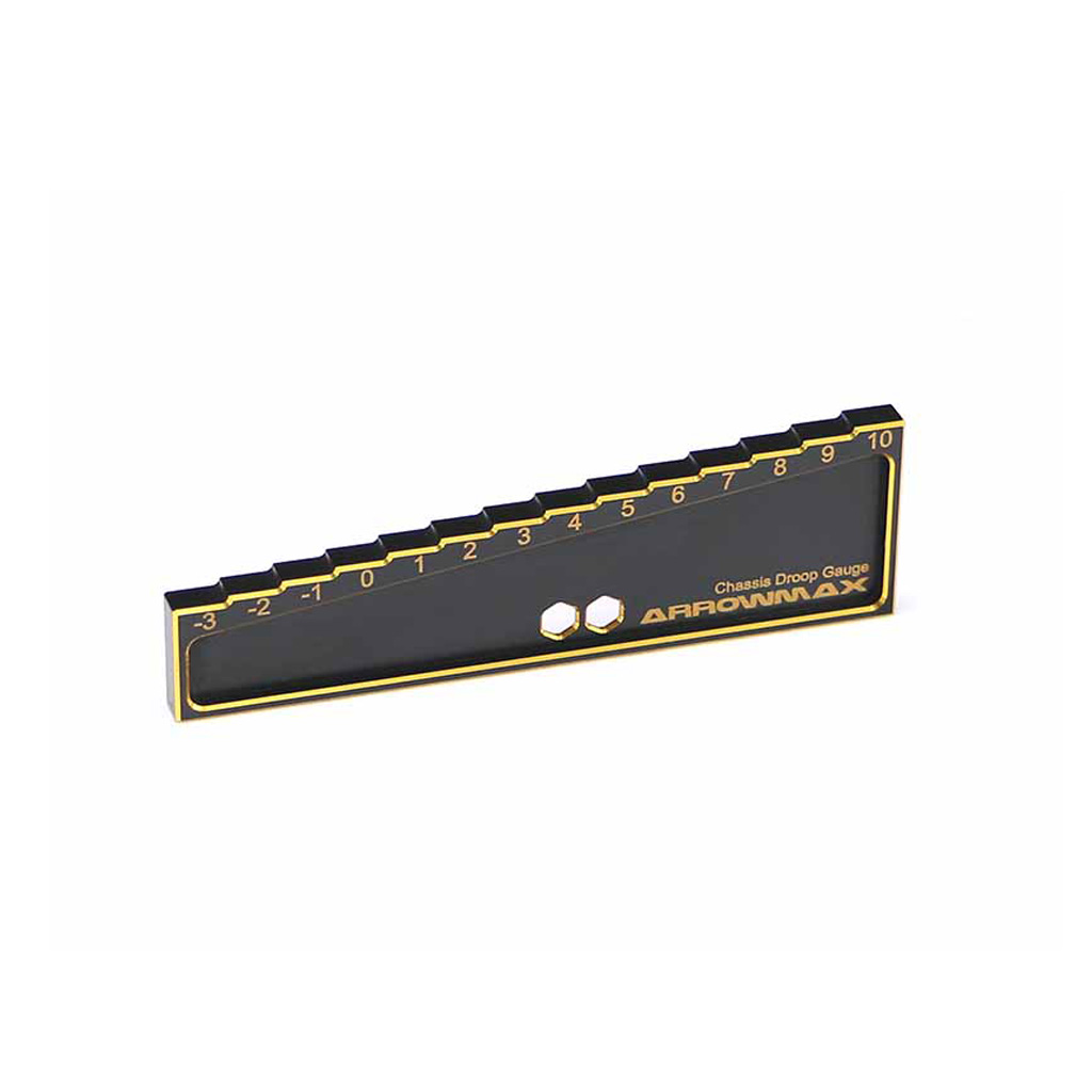 Arrowmax Chassis Droop Gauge -3to10mm - 1/8 &amp; 1/10 Blk gold (AM171013)