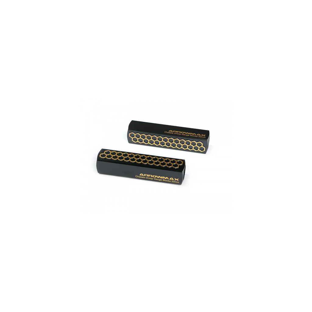Arrowmax Chassis Droop Gauge Blocks 20mm Blk - 2pcs (AM171055)