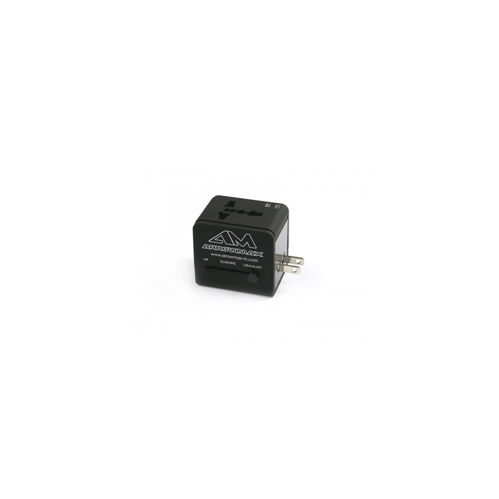 Arrowmax AM Multi-Nation Travel Adapter+USB Charger (AM199507)