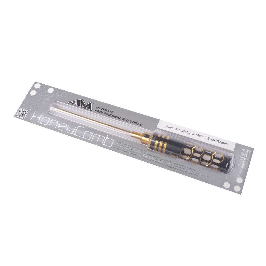 Arrowmax Allen Wrench 3.0 x 120mm Blk Golden (AM410130BG)