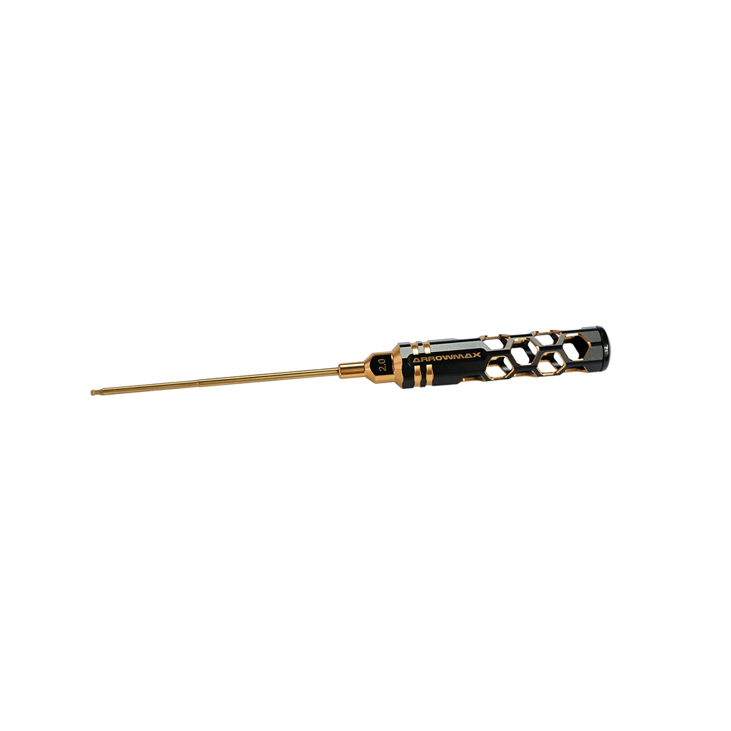 Arrowmax Ball Driver Hex Wrench 2.0 x 120mm Blk Golden (AM420120BG)