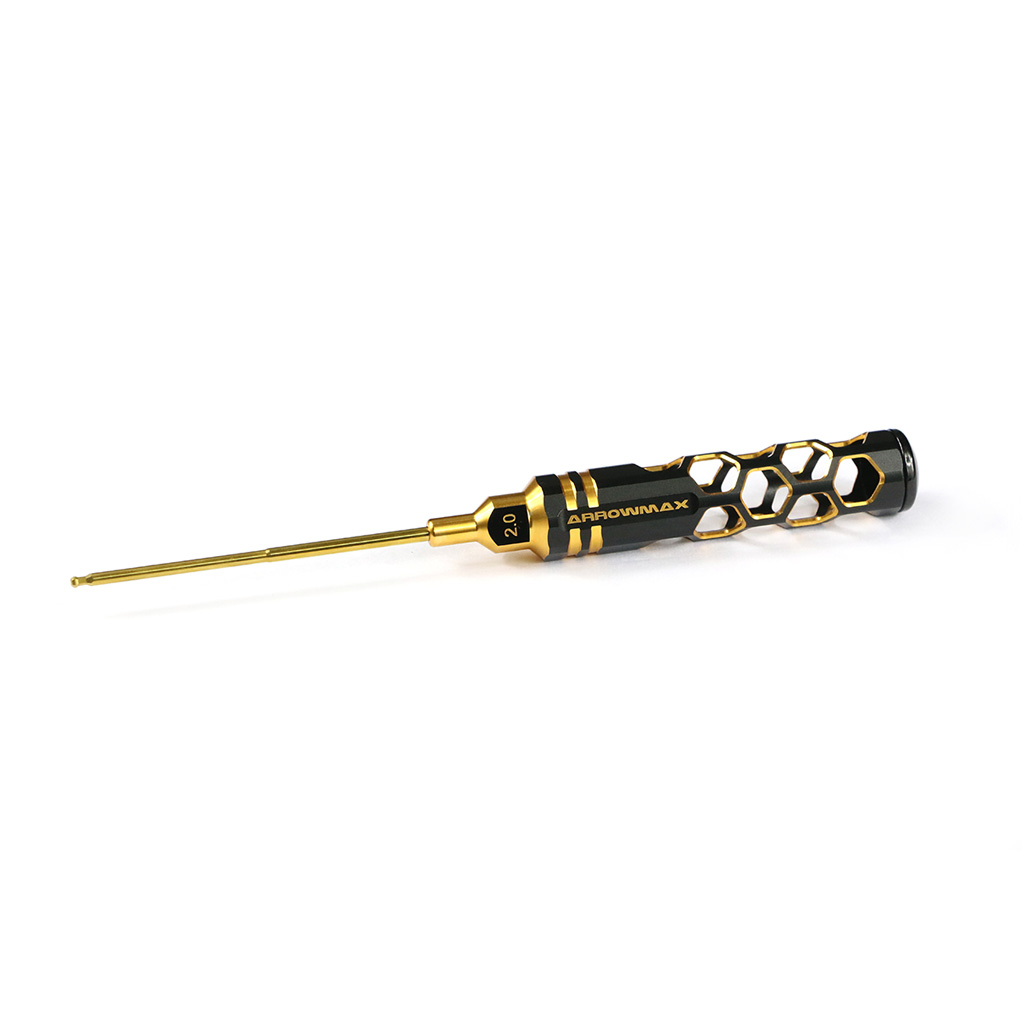 Arrowmax Ball Driver Hex Wrench 2.0x100mm Black Golden (AM420121BG)