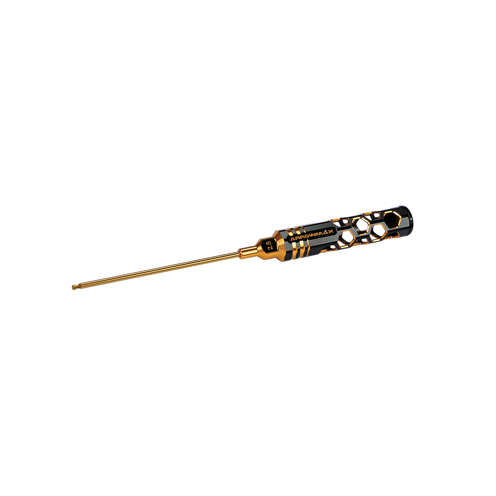 Arrowmax Ball Driver Hex Wrench 2.5 x 120mm Blk Golden (AM420125BG)