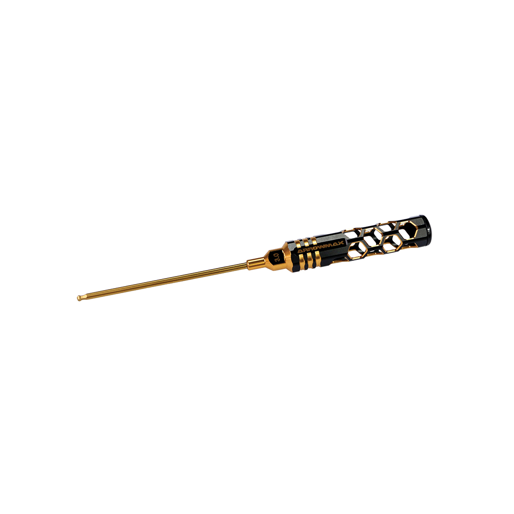 Arrowmax Ball Driver Hex Wrench 3.0 x 120mm Blk Golden (AM420130BG)