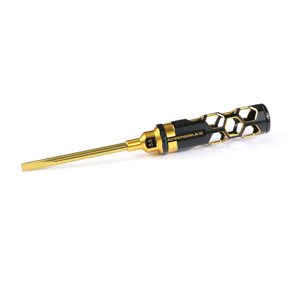 Arrowmax Flat Head Screwdriver 5.8 x 100mm Black Golden (AM430159BG)