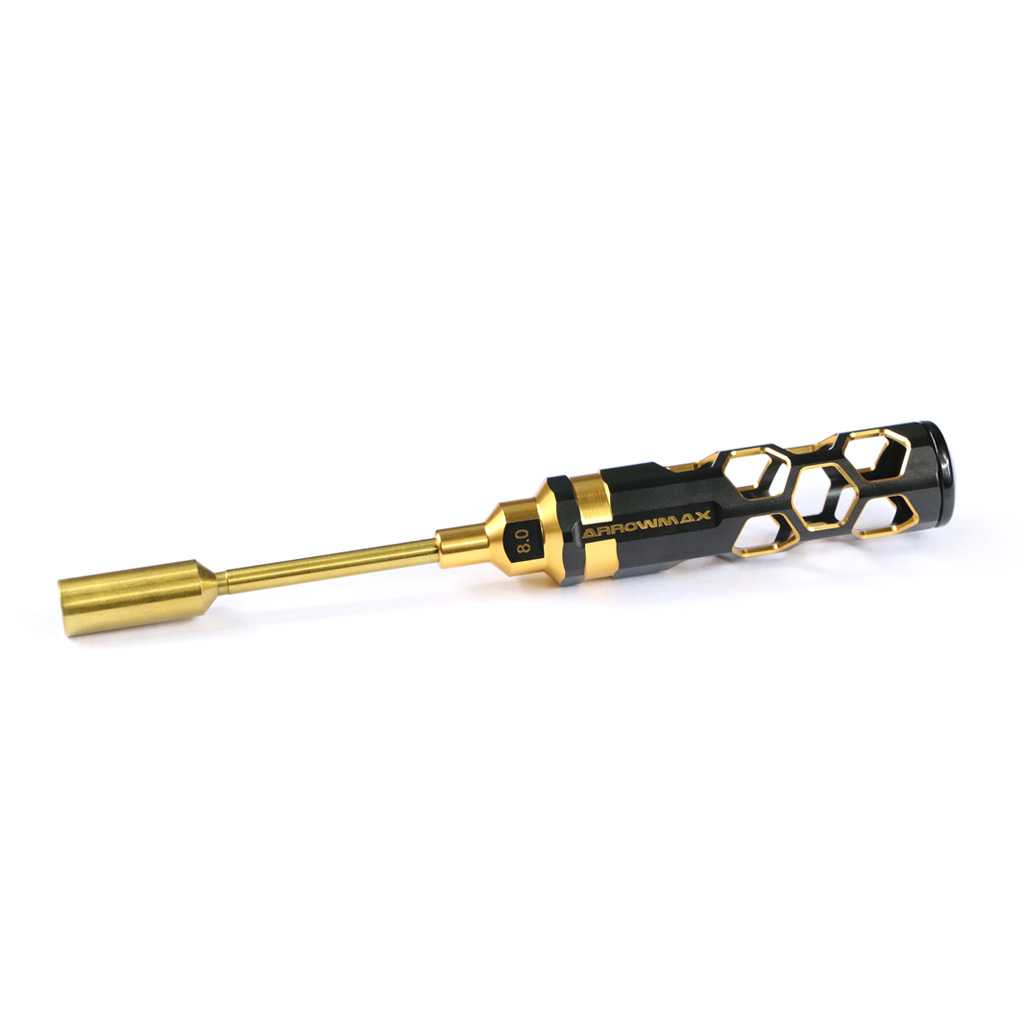 Arrowmax Nut Driver 8.0 x 100mm Black Golden (AM450180BG)