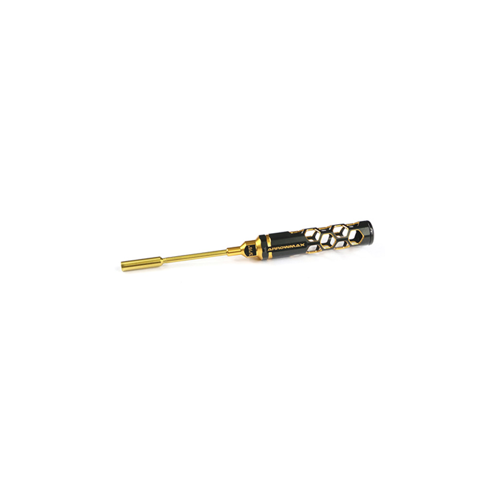 Arrowmax Nut Driver 3/16&quot;(4.76mm)x 100mm Black Golden (AM450247BG)