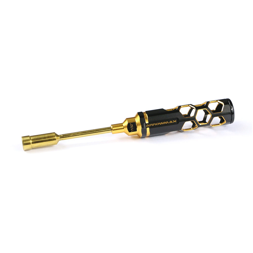 Arrowmax Nut Driver 11/32&quot;(8.73mm)x 100mm Black Golden (AM450287BG)