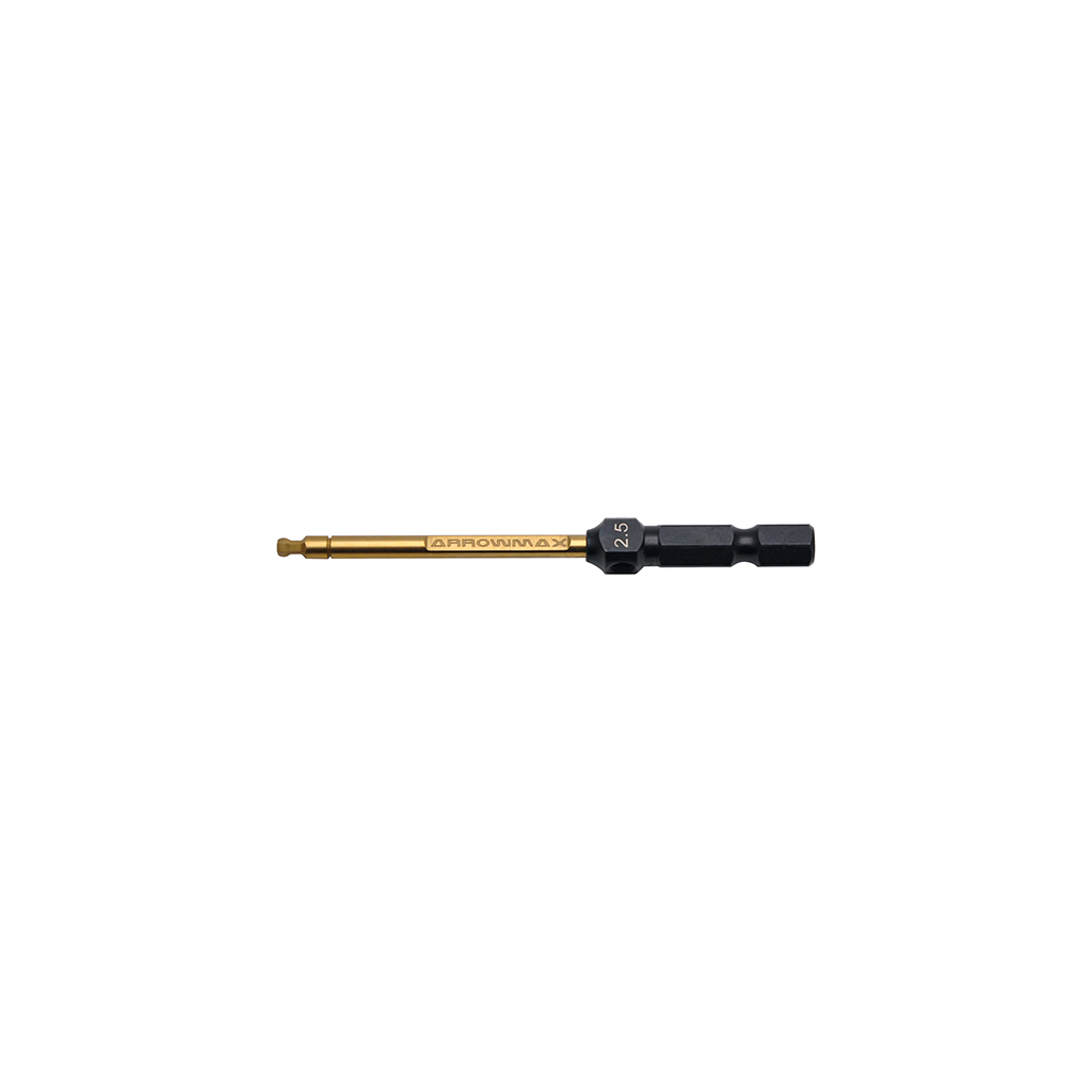 Arrowmax Ball Driver Hex Wrench 2.5 x 80mm Power Tip Only (AM522125)