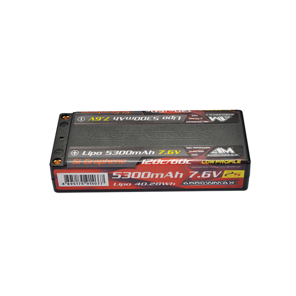 Arrowmax Lipo 5300mAh LCG Mid Shorty - 7.6V 120C Si-Graphen (AM700721)