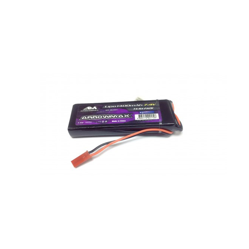 Arrowmax AM Lipo 1400mAh - 7.4V Receiver Pack GP (AM700993)