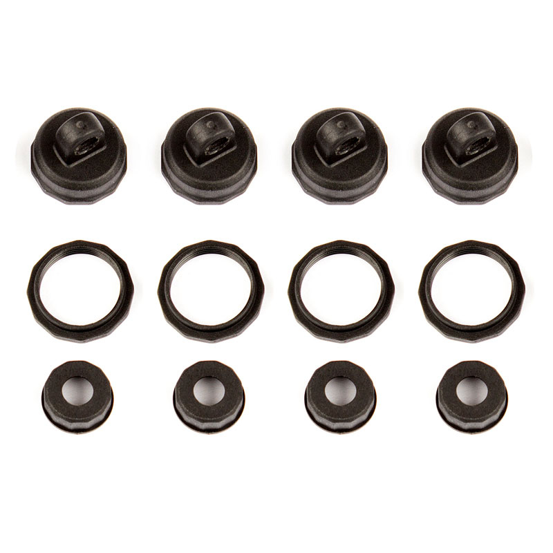 Team Associated Reflex 14B/14T Shock Caps &amp; Collars (AS21536)
