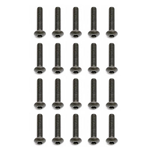 Team Associated M3 X 14 Button Head Hex Screws (10) (AS25187)