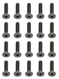 Team Associated M3 X 12 Flat Head Hex Screws (AS25203)