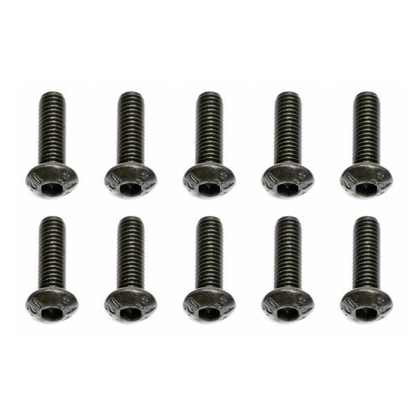 Team Associated M3 X 10 Button Head Hex Screw (10) (AS25211)