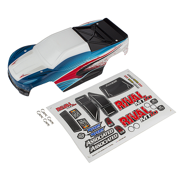 Team Associated Rival MT10 Painted Bodyshell Red/Blue (AS25839)