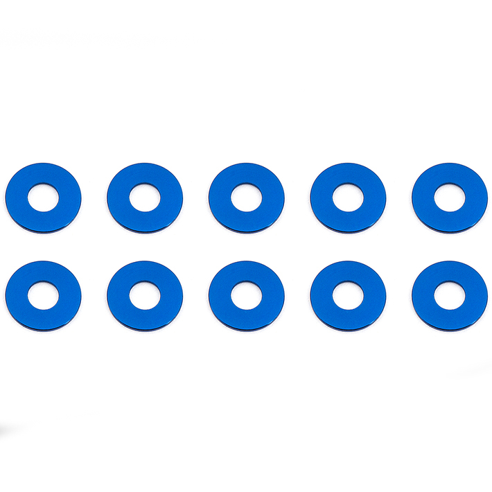 Team Associated Blue Aluminum Bulkhead Washers 7.8 X 0.5mm (10) (AS31384)
