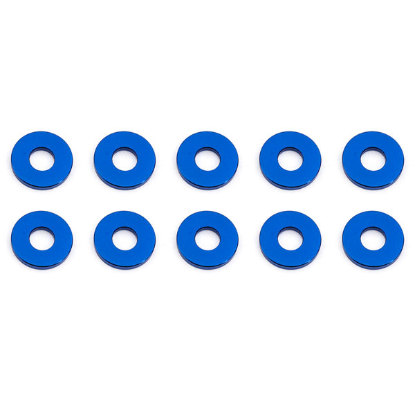 Team Associated Bulkhead Washers 7.8 X 1.0mm Blue Aluminium (10) (AS31385)