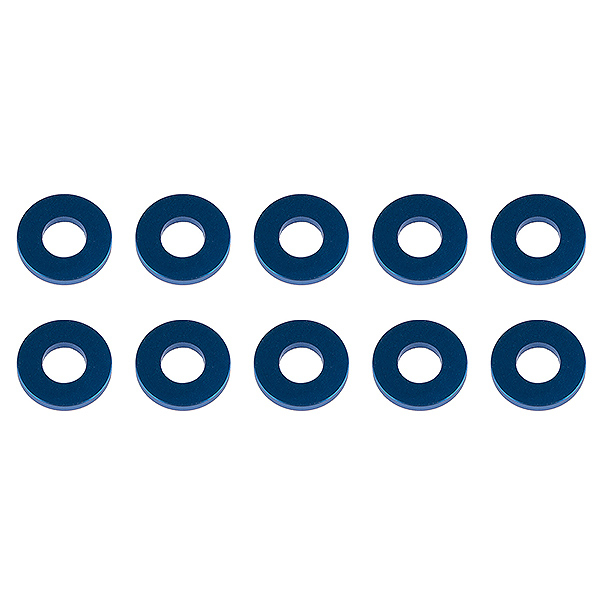 Team Associated Washers 7.8 X 3.5 X 1.0mm Blue Aluminium (10) (AS31388)