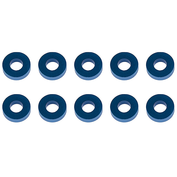 Team Associated Washers 7.8 X 3.5 X 2.0mm Blue Aluminium (10) (AS31389)