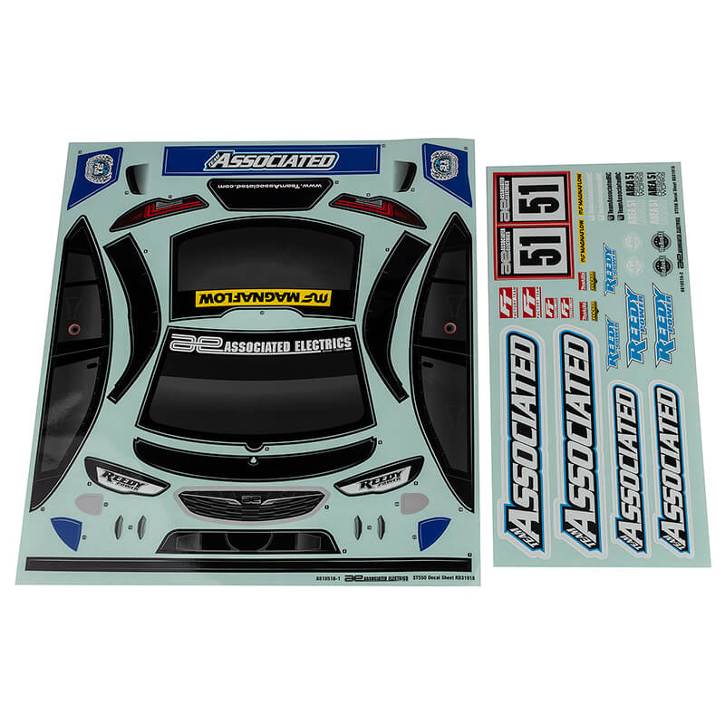Team Associated Apex 2 Sport St550 Decal Sheet (AS31918)