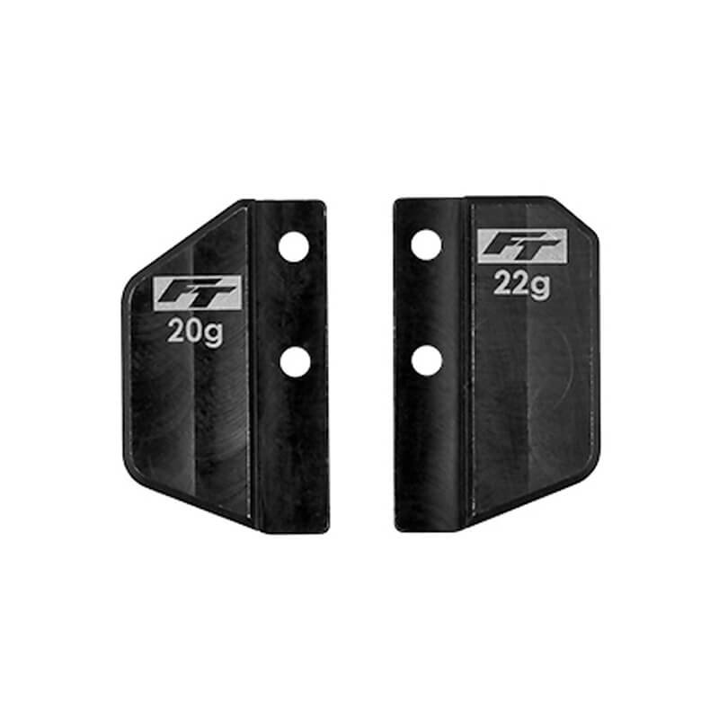 Team Associated TC8 FT Steel Front/ Rear Battery Weight Set 42G (AS32090)