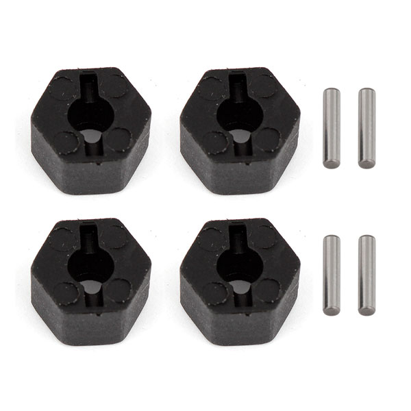 Team Associated CR12 Wheel Hexs &amp; Pins Set (AS41049)