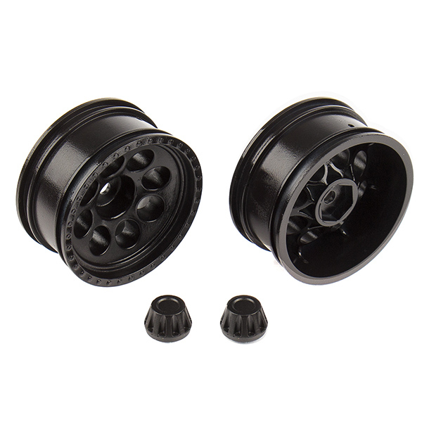 Team Associated CR12 Tioga Wheels (Black) (AS41085)