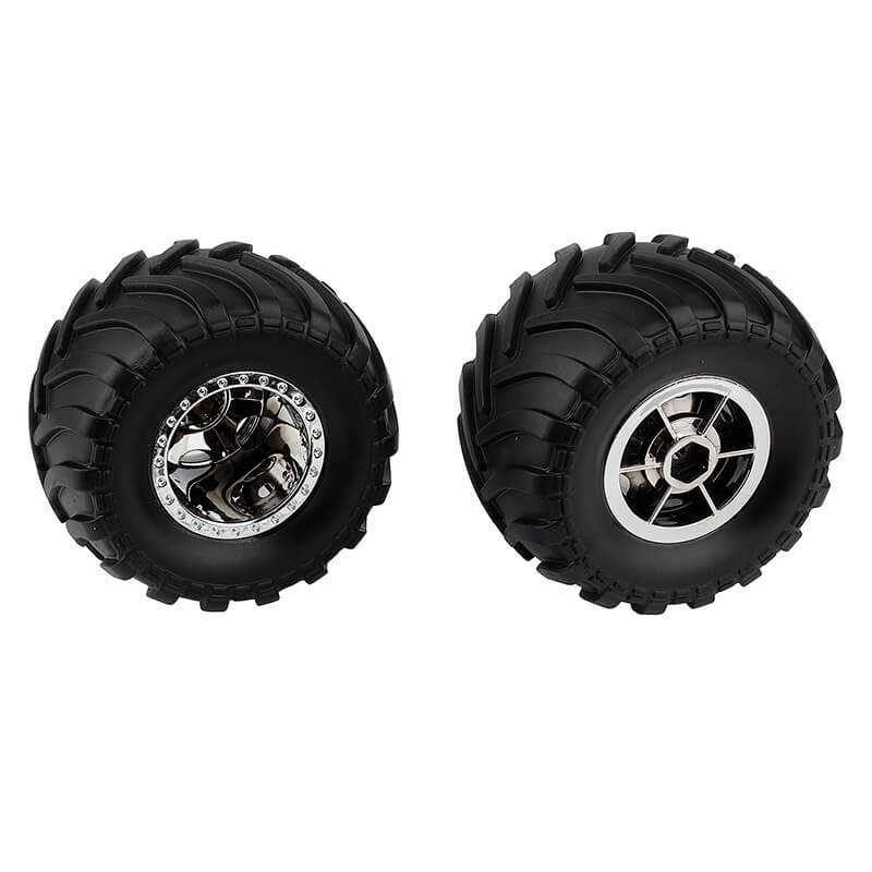 Team Associated MT12 Wheels / Tyres Chrome (Pr) (AS41104)