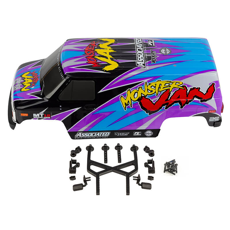 Team Associated MT12 Monster Van Bodyshell Set Painted (AS41116)