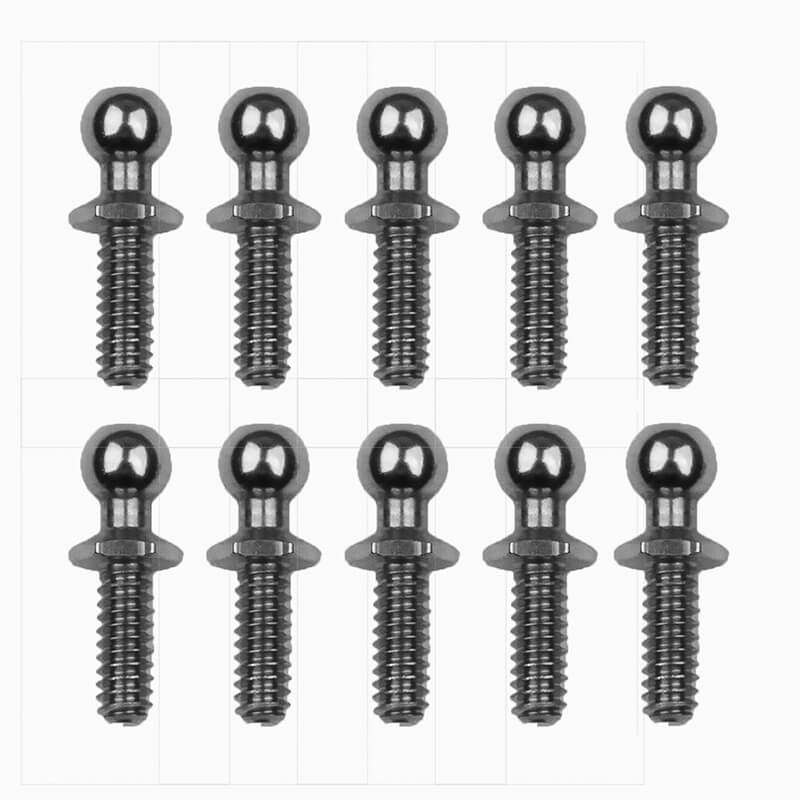 Team Associated RC10 Ballstud Set .30, Silver (AS6273)